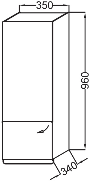 Пенал Jacob Delafon Odeon Up EB893D-E10
